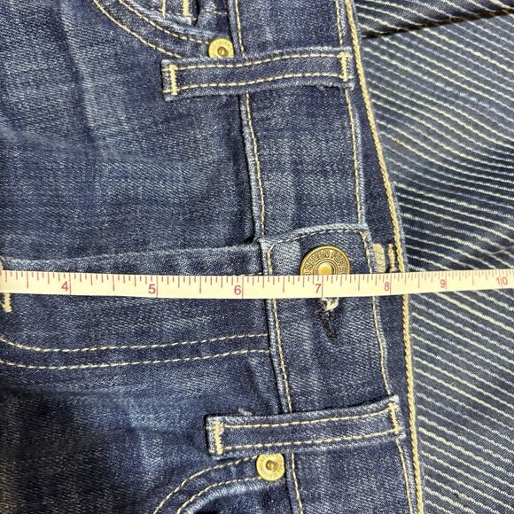 7 For All Mankind Womens  24 The Slim Cigarette Jeans Mid Rise Waist Y2K Boho - Picture 11 of 12